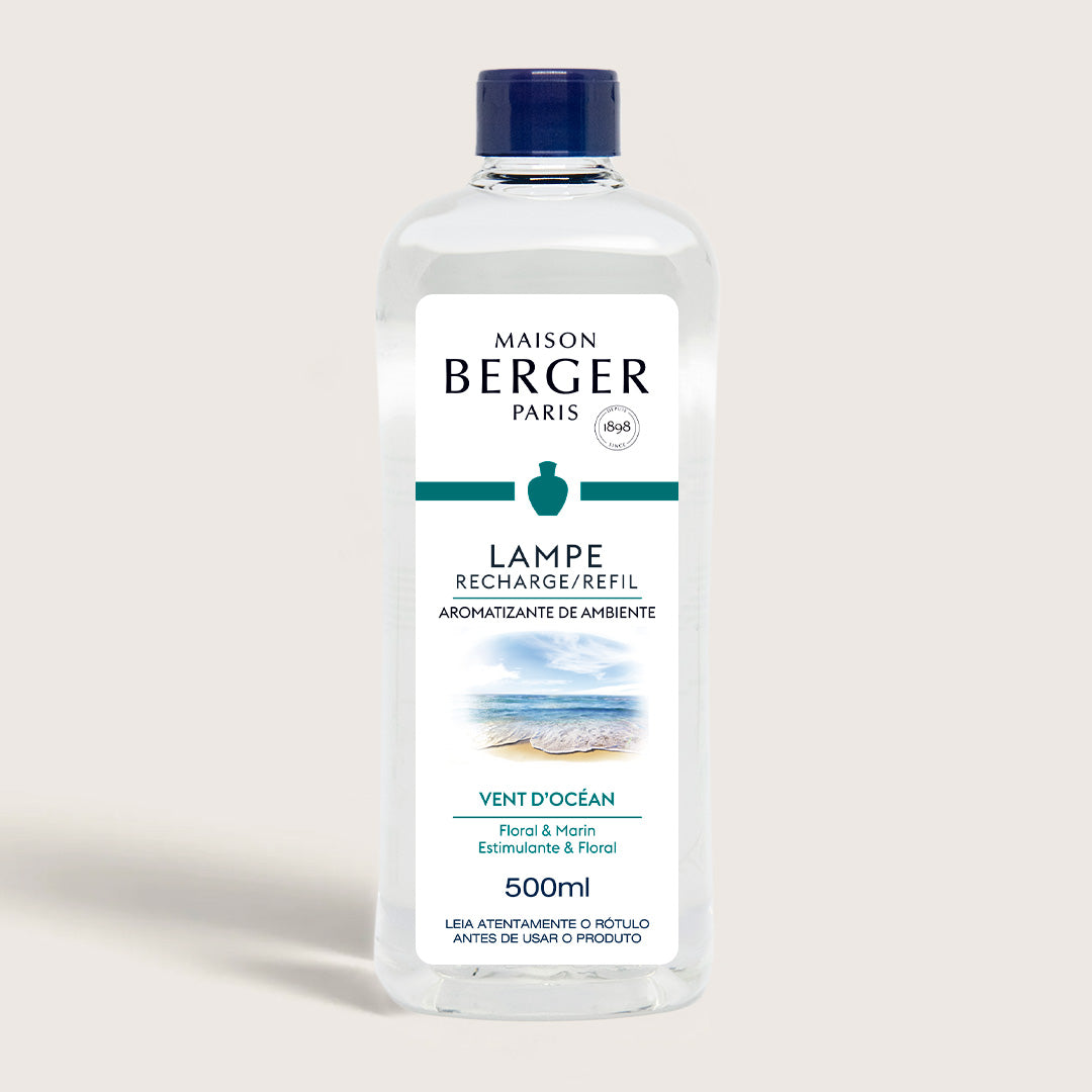Lampe Berger Rosalie Verte + Refil Vent d'Océan 500ml – Maison Berger