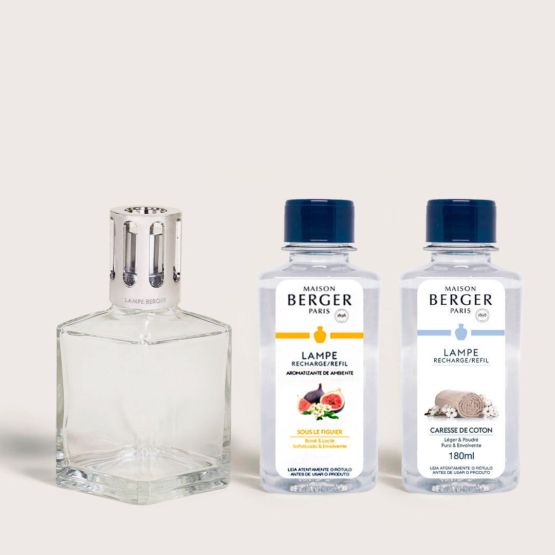 Lampe Berger Essentielle Carrée Kit 2 Refis 180ml